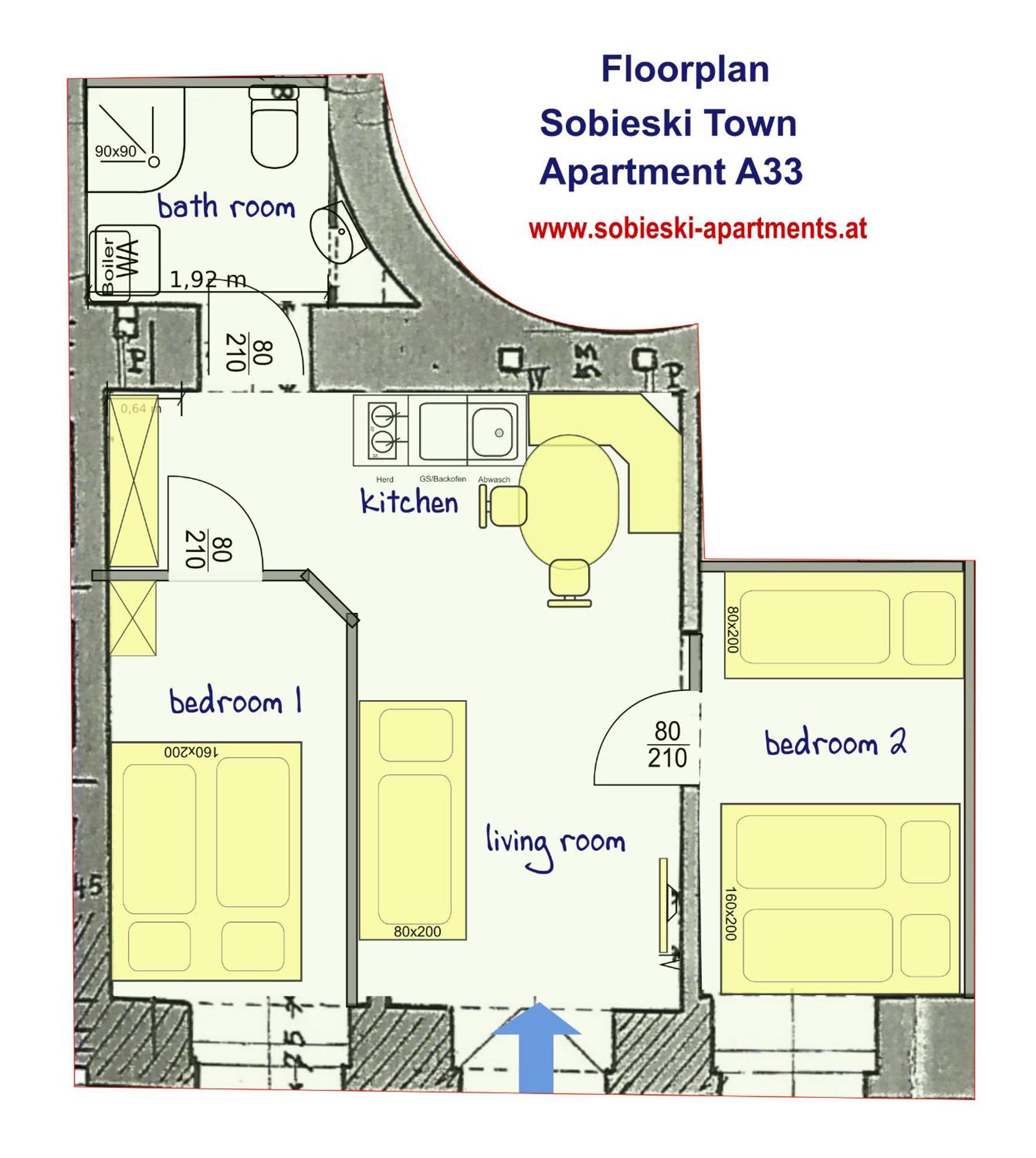 Sobieski Town Apartments Wien Rum bild